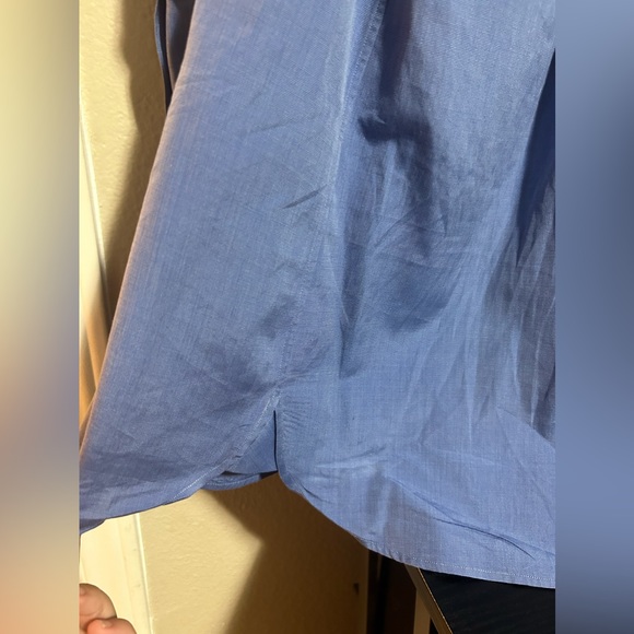 Jos A Bank Blue long sleeve w/white collar -cuff links required- size 16-34 - Picture 7 of 15